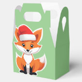 かわいい動物の冬のキツネサンタ・クリスマス フェイバーボックス (オープン)