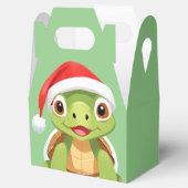 かわいい動物の冬の亀サンタ・クリスマスのお願い フェイバーボックス (オープン)