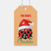 かわいい動物の冬ラディバグサンタクリスマス ギフトタグ (裏面)