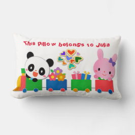 かわいい動物の列車 ランバークッション