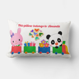 かわいい動物の列車 ランバークッション