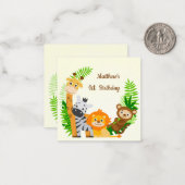 かわいい動物の友人の誕生日 ノートカード (正面/裏面インサイチュ)