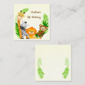 かわいい動物の友人の誕生日 ノートカード (正面/裏面)