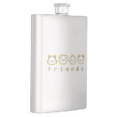 かわいい動物の友人顔ケースメイトiPhoneケースブー フラスク (右)