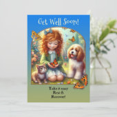 かわいい動物の友達がすぐに元気になる カード (スタンド正面)