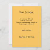 かわいい動物の友達がすぐに元気になる カード (裏面)