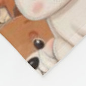 かわいい動物の友達 フリースブランケット (角)