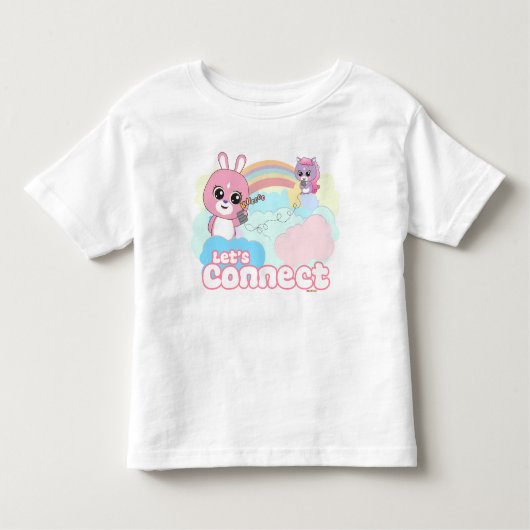 かわいい動物の友達 – Let's Connect トドラーTシャツ (正面)