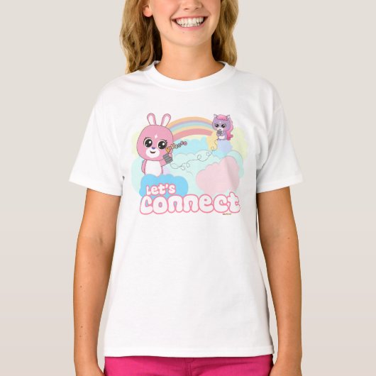 かわいい動物の友達 – Let's Connect Tシャツ (正面)