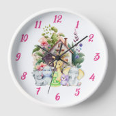 かわいい動物の壁時計 |かわいいギフトベビー 壁時計 (正面)