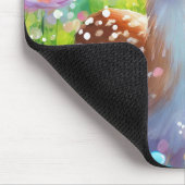 かわいい動物の女パーソナライズされたの子の名前 マウスパッド (コーナー)