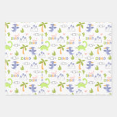 かわいい動物の子ども向けギフト ラッピングペーパーシート (正面)