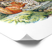 かわいい動物の子供向け絵本のイラストポスター ポスター (角)