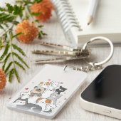 かわいい動物の恋人への贈り物 キーホルダー (正面右)