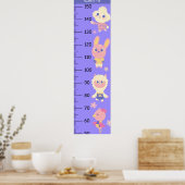 かわいい動物の成長図 ポスター (キッチン)