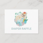 *~*かわいい動物の手紙ベビーおむつラッフル エンクロージャーカード (裏面)