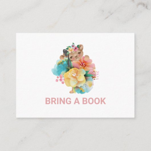 *~*かわいい動物の手紙ベビーが本を持ってくる エンクロージャーカード (裏面)