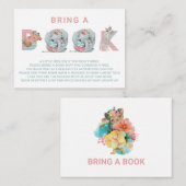 *~*かわいい動物の手紙ベビーが本を持ってくる エンクロージャーカード (正面/裏面)