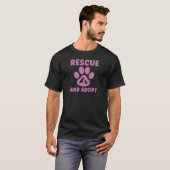 かわいい動物の救護シェルターを救護・採用する Tシャツ (正面フル)