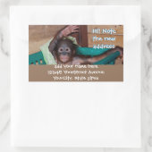 かわいい動物の新しい住所ラベル 長方形シール (バッグ)