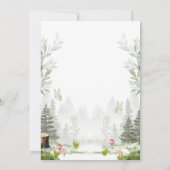 かわいい動物の森の中庭の赤ちゃんシャワー 招待状 (裏面)