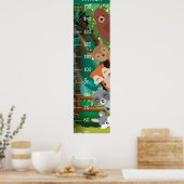 かわいい動物の森の成長図 ポスター (キッチン)