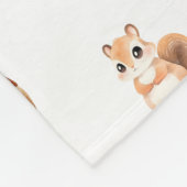 かわいい動物の森の森の子供たち フリースブランケット (角)