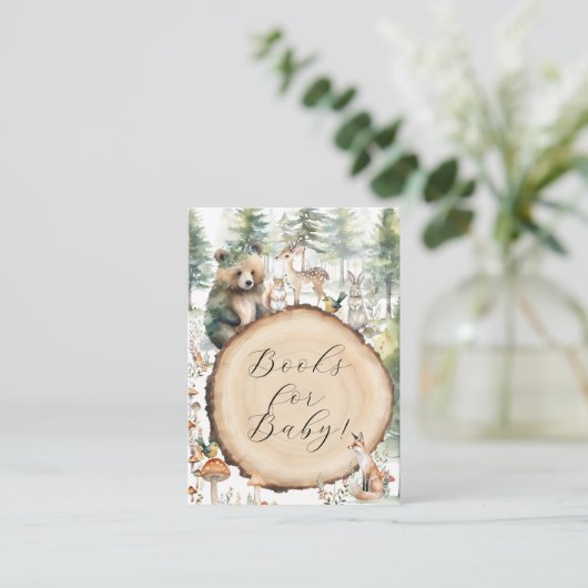 かわいい動物の森の森の森クマの本ベビー エンクロージャーカード (スタンド正面)
