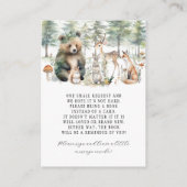 かわいい動物の森の森の森クマの本ベビー エンクロージャーカード (裏面)