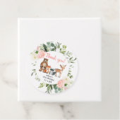 かわいい動物の森の緑の女の子の誕生日パーティー フェイバータグ (インサイチュ)