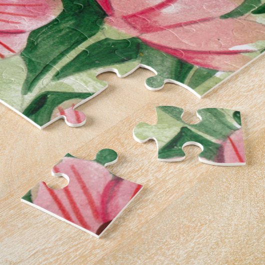 かわいい動物の森の緑の新しい生まれベビーの子供 ジグソーパズル (側面)