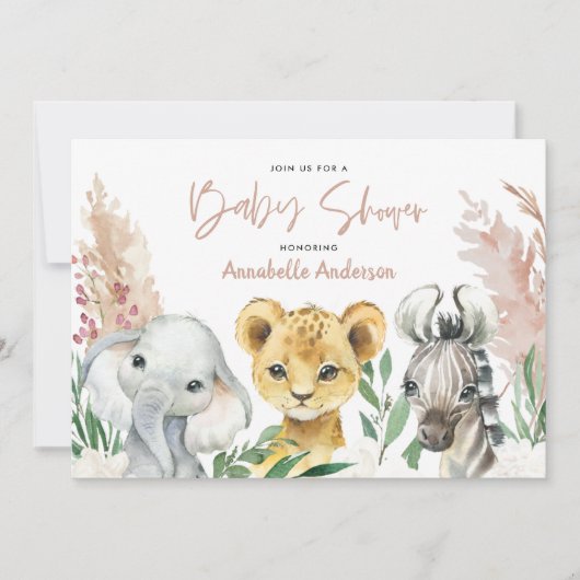 かわいい動物の植物性フローラサファリの脚本 (正面)