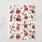 かわいい動物の楽しいクリスマスパーティー 招待状 (裏面)