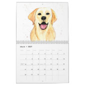 かわいい動物の水色リスキツネ鹿林 カレンダー (3月 2027)