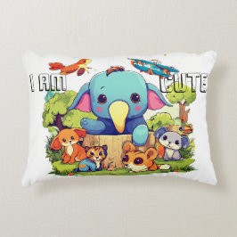 かわいい動物の漫画イラストレーションかわいい アクセントクッション