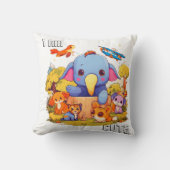 かわいい動物の漫画イラストレーションかわいい クッション (正面)