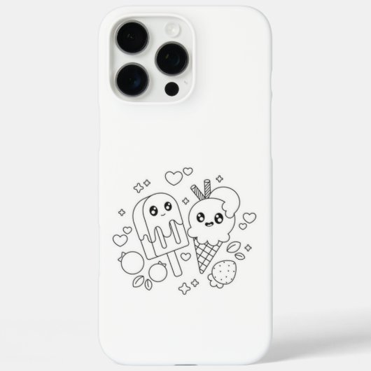 かわいい動物の漫画iPhone 16 pro maxケース Case-Mate iPhoneケース (裏面)