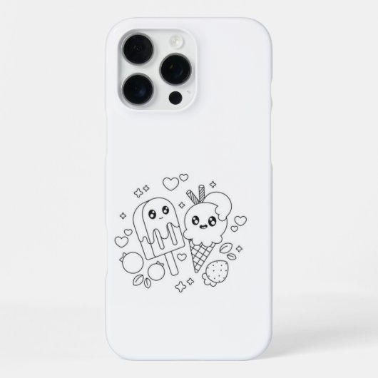 かわいい動物の漫画iPhone 16 pro maxケース iPhoneケース (裏面)