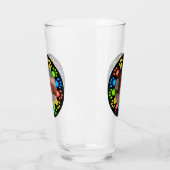 かわいい動物の犬の手の写真を飲む タンブラーグラス (左)