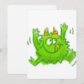 かわいい動物の絵 招待状 (正面/裏面)