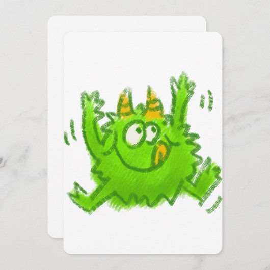 かわいい動物の絵 招待状 (正面/裏面)