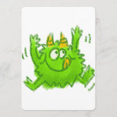 かわいい動物の絵 招待状 (正面)