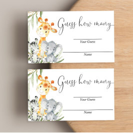 かわいい動物の緑をサファリ何枚か推測 エンクロージャーカード