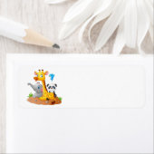 かわいい動物の背景 ラベル (インサイチュ)