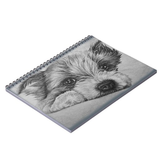 かわいい動物の芸術の小犬のスケッチ ノートブック (左側)