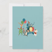 かわいい動物の誕生日パーティー音楽バ子供へンド セーブザデート (裏面)