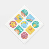 かわいい動物の賞品やる気を起こさせる教室ラベル スタンダードランチョンナプキン (角)