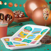 かわいい動物の賞品やる気を起こさせる教室ラベル ペーパープレート