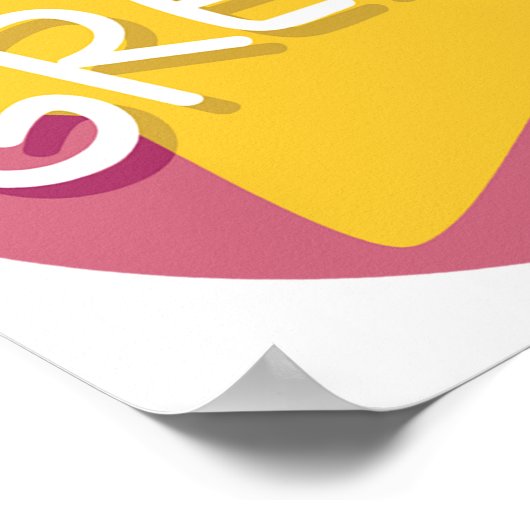 かわいい動物の賞品やる気を起こさせる教室ラベル ポスター (角)