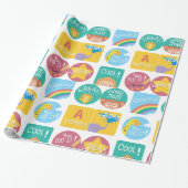 かわいい動物の賞品やる気を起こさせる教室ラベル ラッピングペーパー (アンロールド)